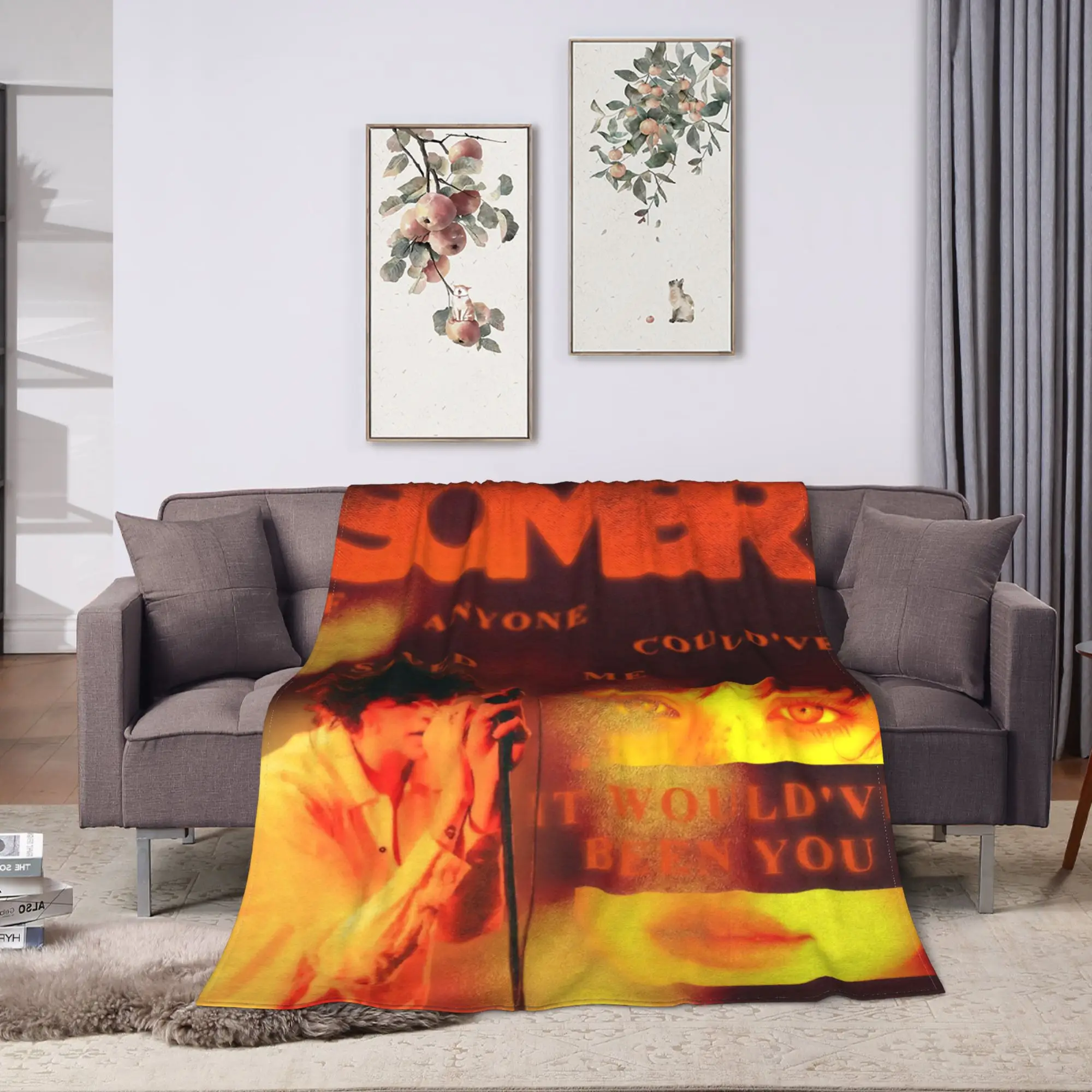 Sombr Music Blanket  Camping Flannel Throw Blanket For Outdoor Warm Soft Customized Quality Bedspread Gift Idea