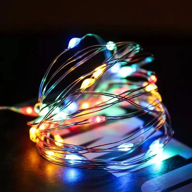 30aSets Camping Led Copper Wire Light String Waterproof Flower Bouquet Eight Major Functions Usb Copper Wire Light Star String