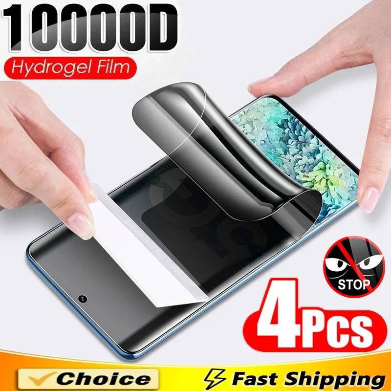 

4Pcs Anti-spy Hydrogel Film For Samsung S25 S24 S23 S21 S22 S26 Ultra S20 FE Privacy Screen Protector For Galaxy Note 20Ultra S9