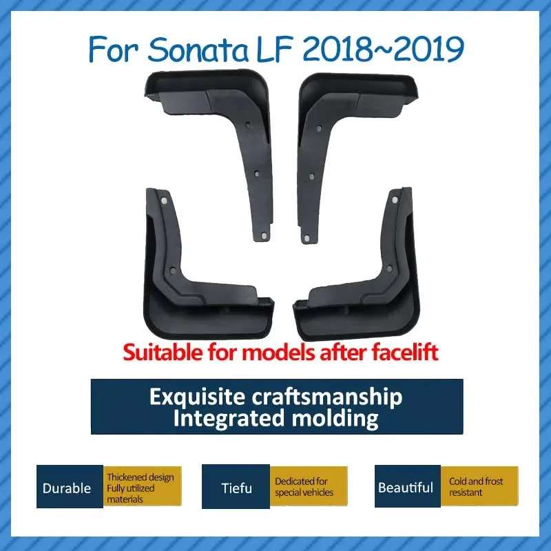 Car Mudflaps For Hyundai Sonata LF 2018 2019 Mud Guards Flaps Splash Front Rear Wheel Fender Protect MudGuards Auto Accessories