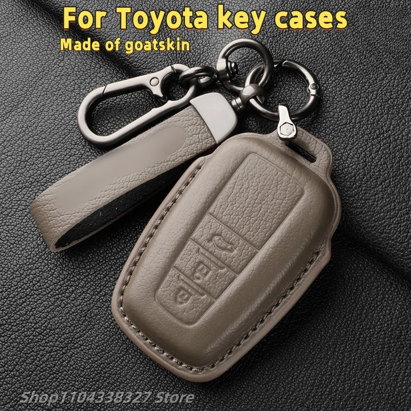 

For Toyota Goatskin Key Bag Rong RAV4 Highlander Asia Dragon Car Interior Tuning Accessories Leather Key Fob