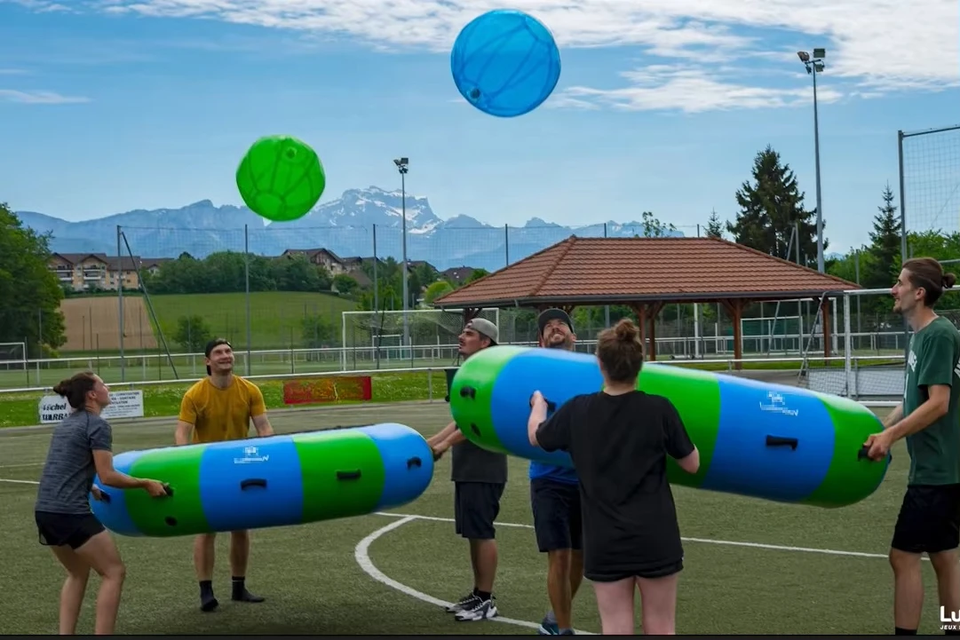 Mobile Toss Team Building Activities Games Fun Sports Props Inflatable Thunder Drum Puzzles Giant Pencil Balance Ball