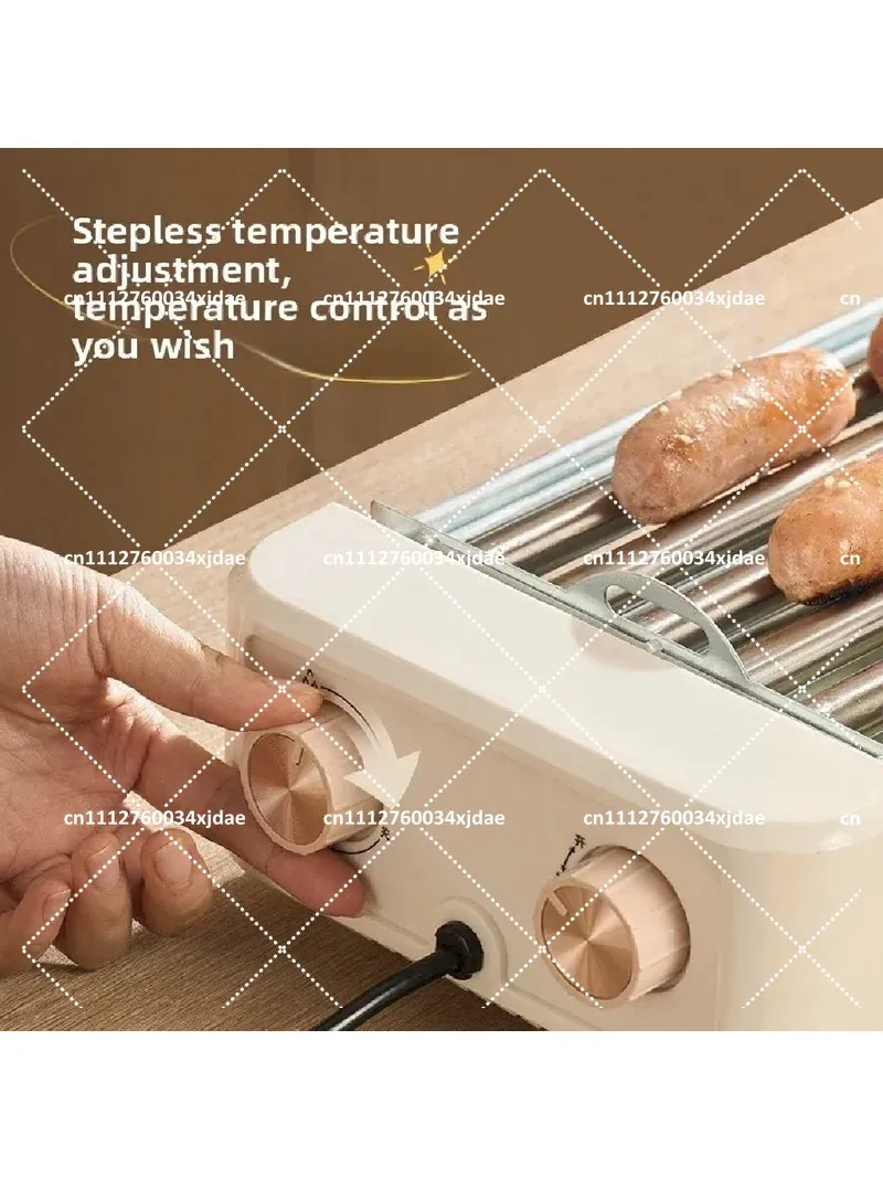 Mini Automatic Hot Dog Roller Grill – Multifunctional Sausage Maker for Household & Dormitory Use