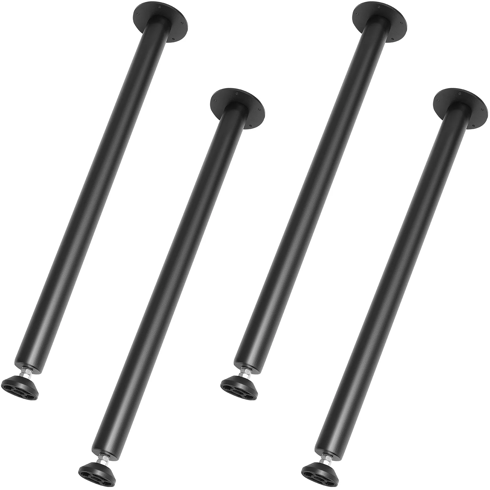 30 Inch Adjustable Desk Legs, Reinforced Steel Office Table Furniture legs Set of 4 for DIY, 1200 lbs Load Capacity Heavy-Duty Desk Legs, Quick Instalation Legs with Adjustable Foot Cup Black