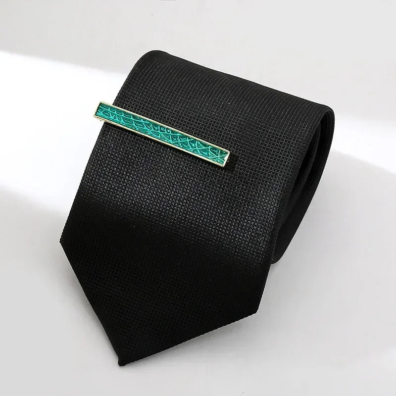 New Multicolor Men\'s Tie Clip Fashion Personality Trend Rendering Red Green Black Neck  Length 5.5cm Men Wedding Accessories