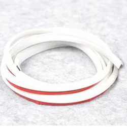 5M Universal Car T-Type Sealing Strip Edge Trim Bumper Lip Side Skirt Rubber Sealants White Accessories For BMW Golf Passat