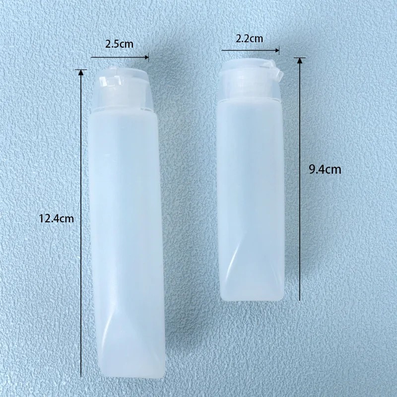 ขวดบีบพลาสติกแบบเติมได้ ขนาด 30/50 มล. จำนวน 2/5/10 ชิ้น สำหรับเดินทาง บรรจุภัณฑ์เครื่องสำอางแบบใส สำหรับใส่โลชั่น แชมพู