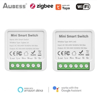 Tuya Zigbee/Wifi 1/2/3/4CH MINI Smart Switch Two-Way Control Wireless Light Switch Smart Home Automation Via Alexa Google Home