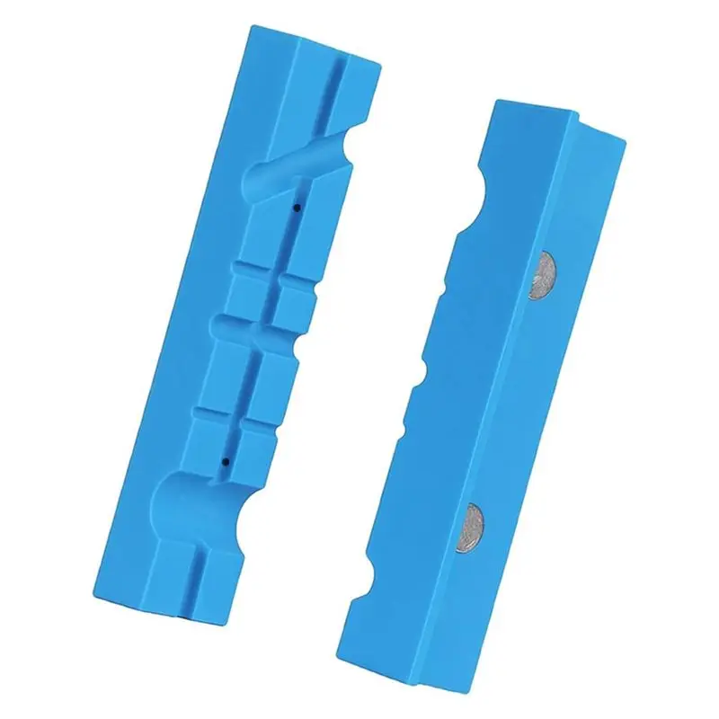 A84E-Vise Jaw Pads 5Inch,1 Pair Soft Jaws For Bench Vise Universal Jaw Covers Multi-Groove Design Clamping Metal Plastics