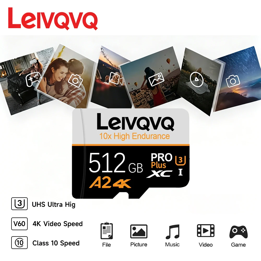 128GB SD Card 256GB 512GB SD Micro Card V60 U3 TF Card Memory Microsd For Xiaomi Surveillance Devices Drone Flash SD Memory Card