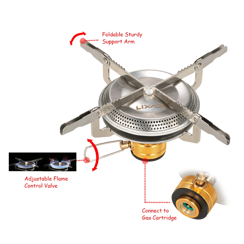 Outdoor Camping kuchenka gazowa ultralekkie składane wędrówki piknik gaz do gotowania palnik sprzęt biwakowy