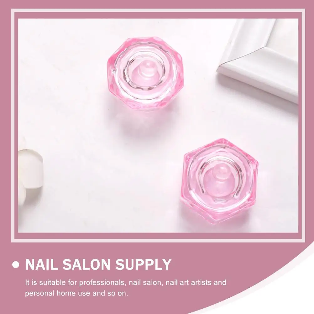

2Pcs Manicure Cup Nail Mixing Powder Holder Crystal Container Durable Manicure Mixing Accessory Salon Supply Practical Use