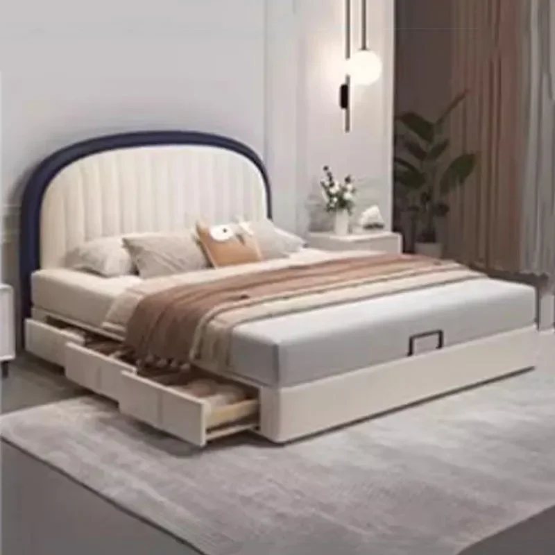 غرفة نوم سرير مزدوج فردي فاخر للأطفال تصميم حديث متعدد الوظائف سرير تدليك للنوم أثاث فندق موبليس المحمول #4