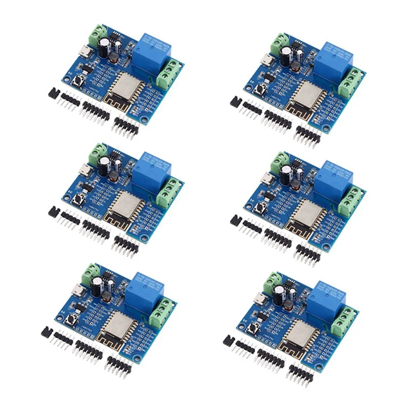 

B48A 6X модуль релейного контроллера WIFI, 5 В постоянного тока 8 В-80 В ESP8266 модуль беспроводного контроллера ESP-12F для IOT Smart Home APP