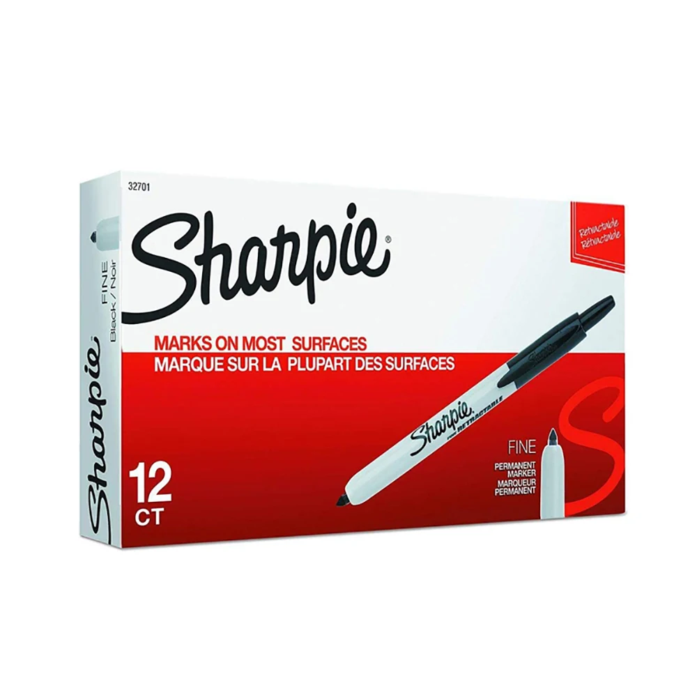 1 Pcs American Sharpie Retractable Push Marker Pen Extremely Fine No Cap Marker Pen Oily Pen 32701 Art  Office Stationery