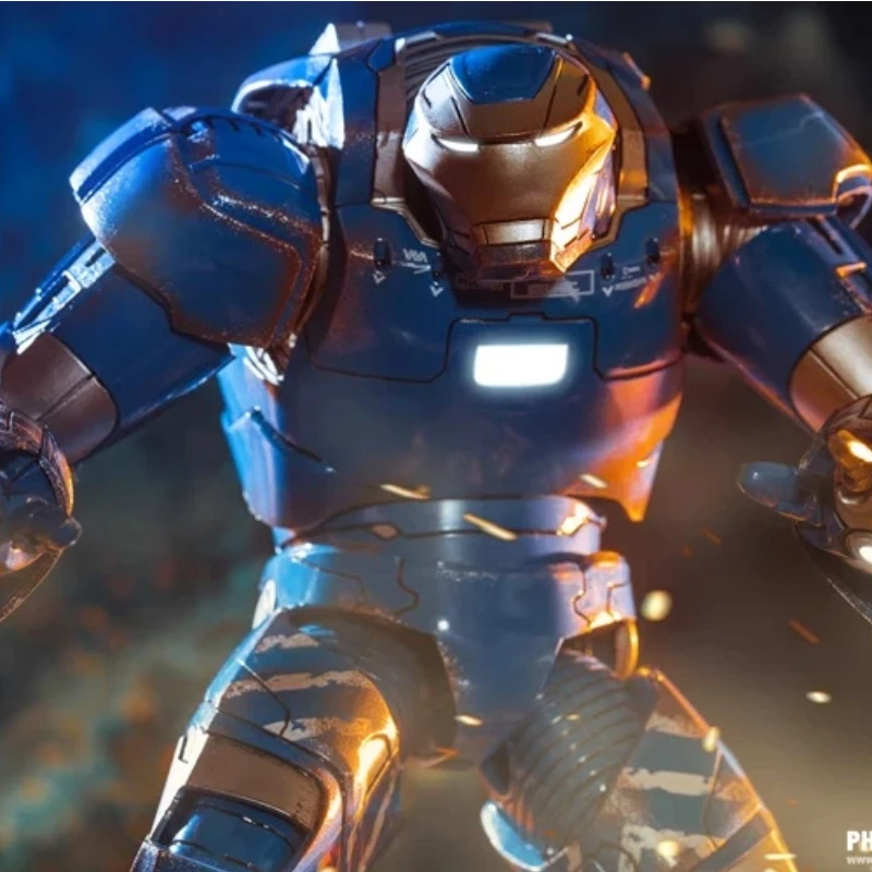 Marvel 1/12 Ultra Lega CS Iron Man 3 MK38 Igo Metallo Luminoso Action Figure Da Collezione Giocattolo Modello Avengers Endgame Iron Man