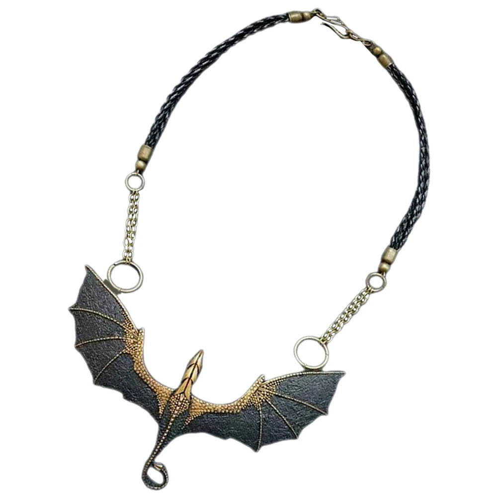 

Dragon Necklace Necklaces for Women Trendy to Rope Pendants Choker Alloy Vintage Chains Miss Goth