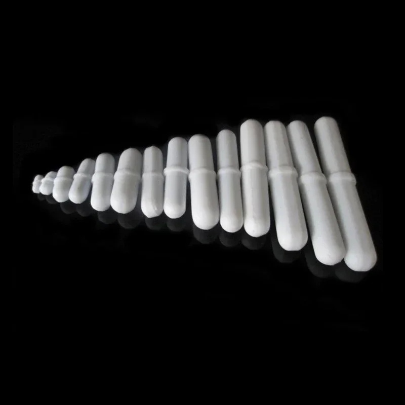 8Pcs/set Rod Stirring Bar Rotating PTFE Mixer Stirrer Plain Corrosion Resistant Spinbar Laboratory Magnetic 9mm *35mm