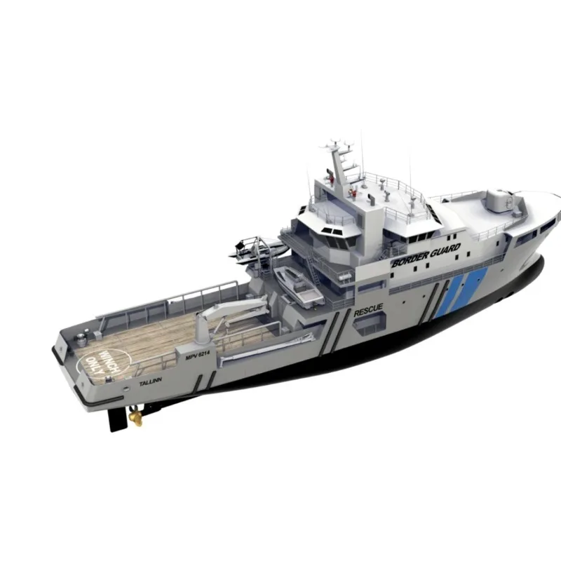 RC قارب 62cm1/100 سفينة حربية الإنقاذ قارب التحكم عن بعد ارتفاع درجة الحرارة مقاومة مادة الراتنج RC Tugboat عدة الصبي لعبة