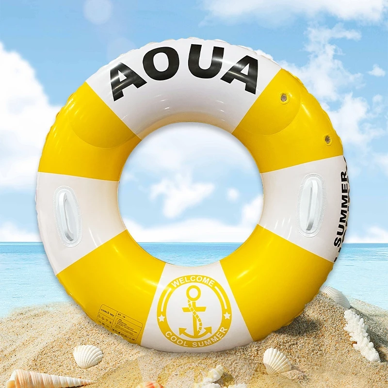 Airbags dobles, anillo de natación a rayas, mango, chaleco salvavidas para adultos, deportes acuáticos al aire libre, flotación, flotador de natación con sisa para adultos