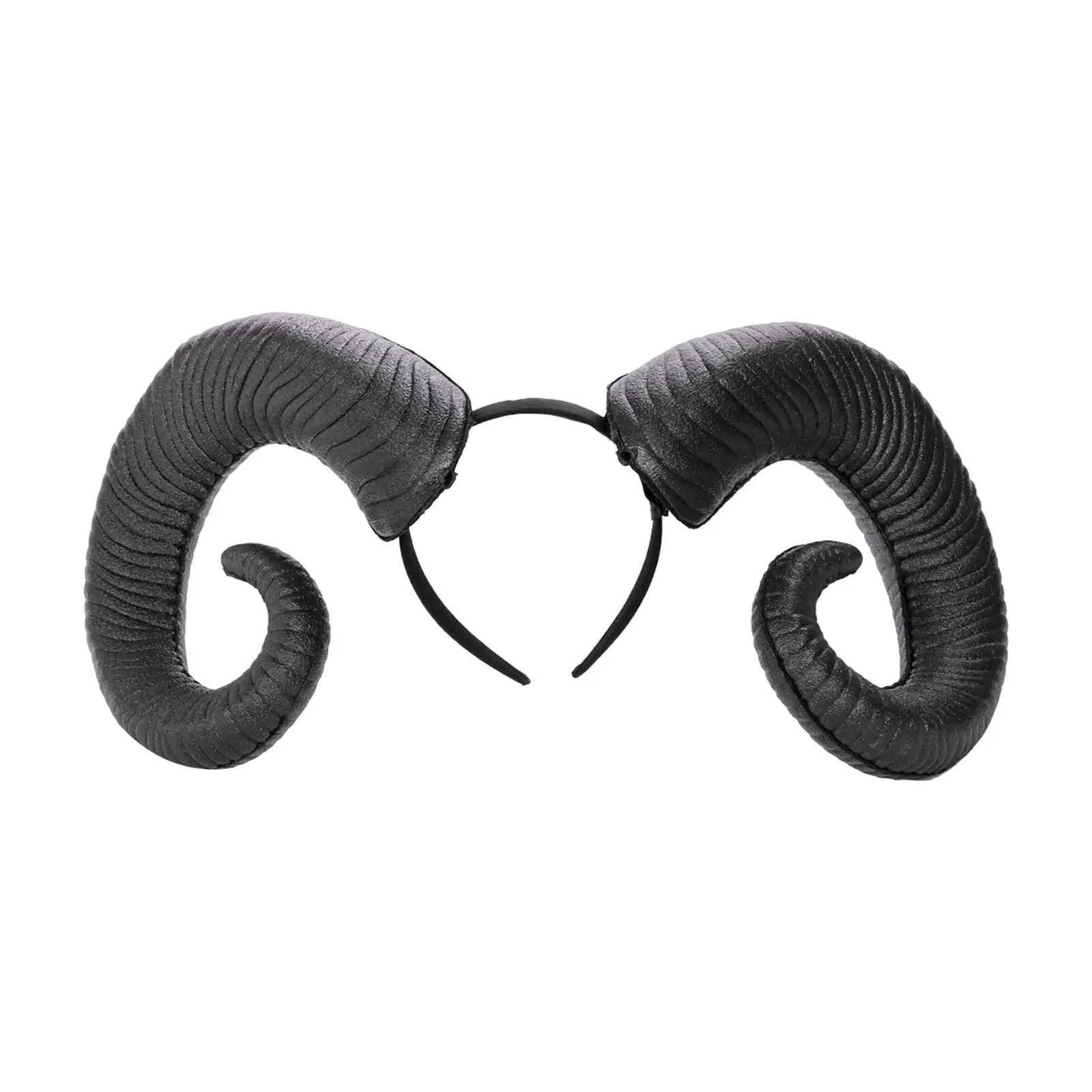 Fashion Headband Party Prop Hair Band Goat Horn Hairpin Big RAM Horns Gothic Sheep for Cosplay Women Men Christmas Performance