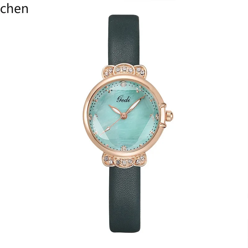 

X-15 women's watch - petite & elegant leather strap watch with diamond accents