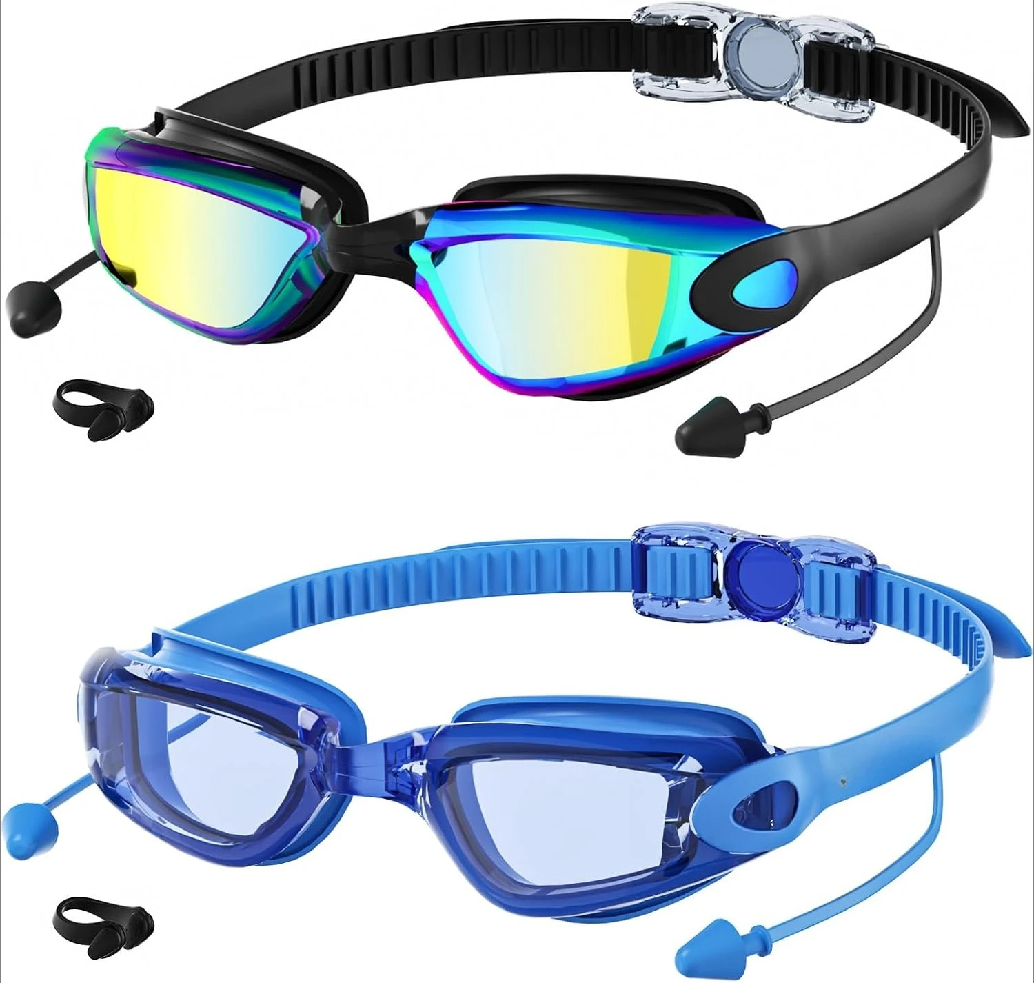 2 Pack Adult Swimming Goggles - Swimming Goggles Anti Fog 评论和价格