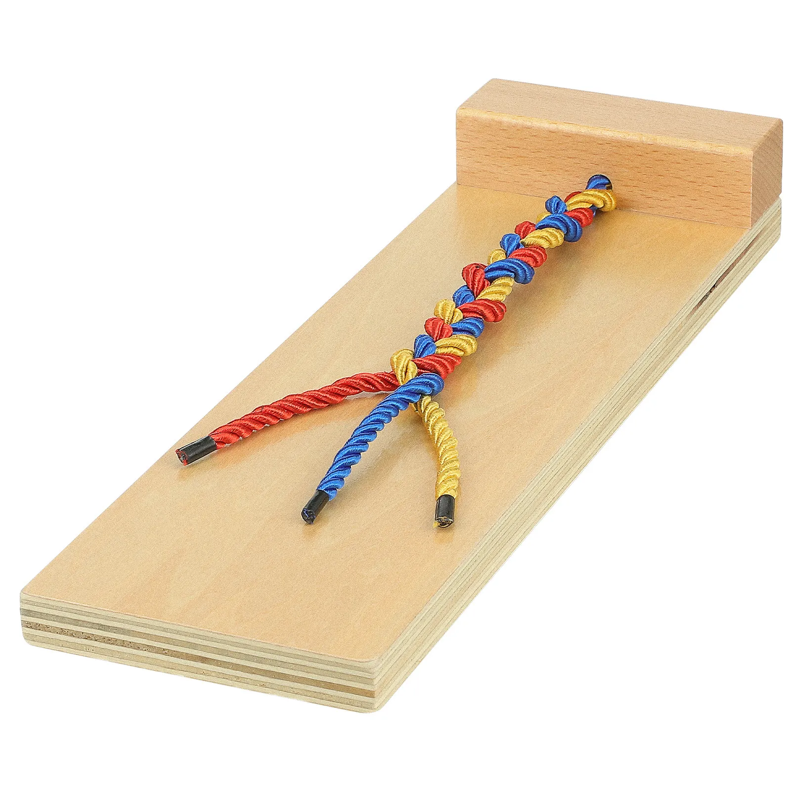 

1Pcs Early Educational Wooden Braid Hair Practice Kit Learning Tool for Kids Hand Eye Coordination Wooden Braid Hair Toy