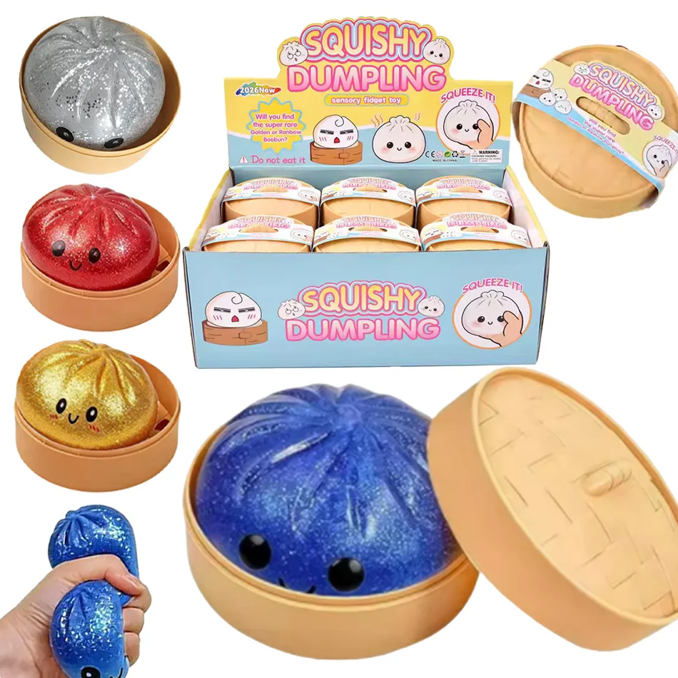 Dumpling Squishy Simulierter Dampfbrötchen-Squishy Stressball Weich Langsam Aufspringend Sensorisches Quetschspielzeug Fidget Toy Stressabbau Geschenk
