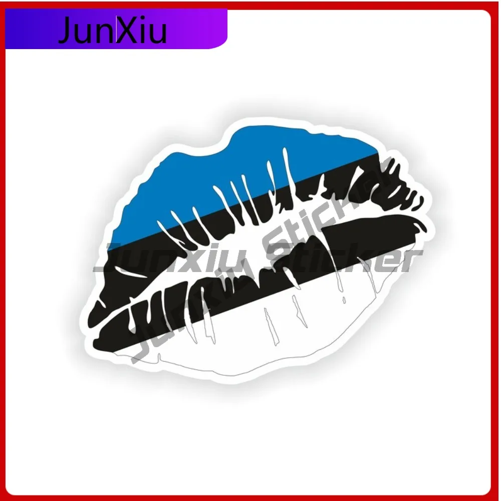 

Estonia Lips Flag Personalized Vehicle Sticker Suitable For Motorcycle Bicycle Helmet Surfaces