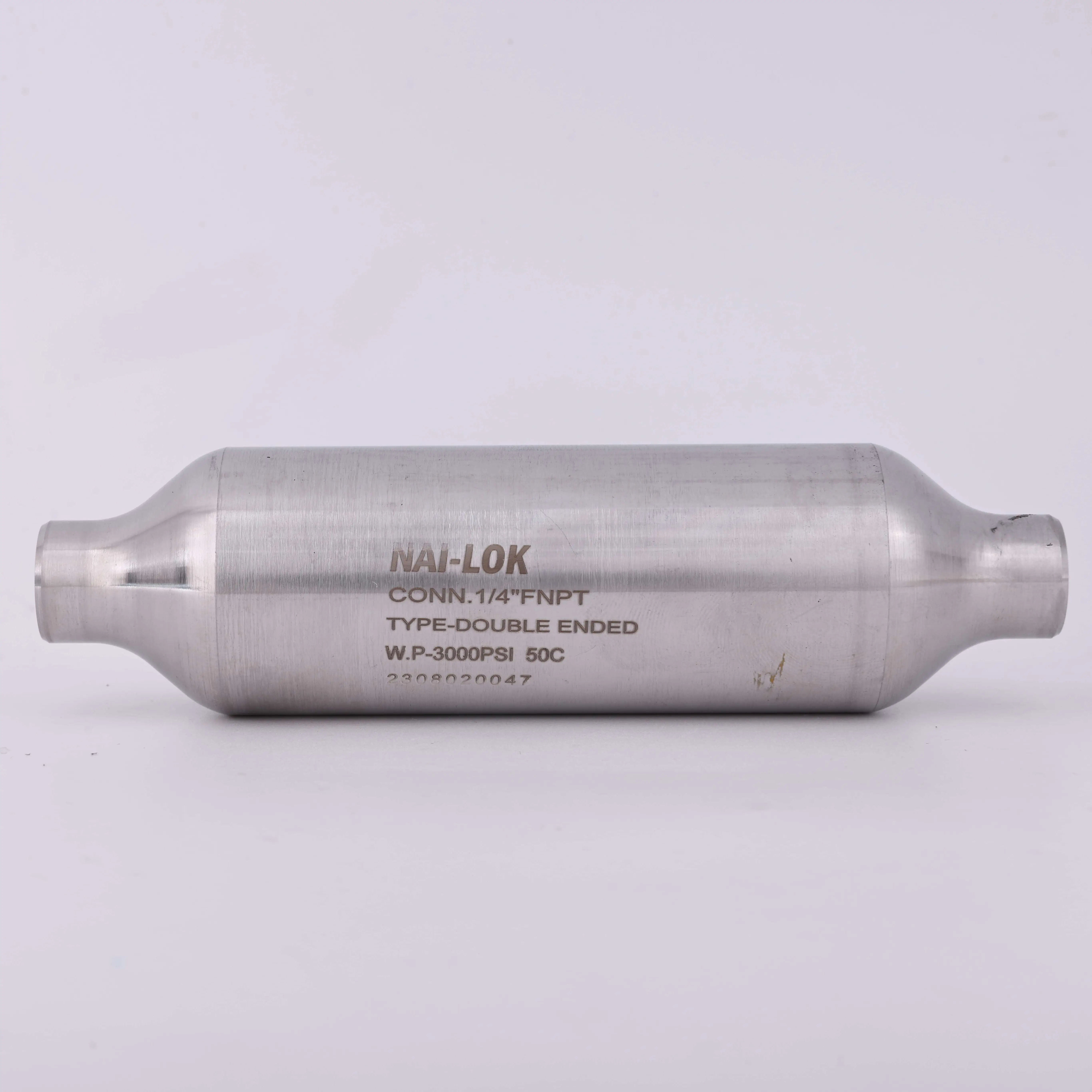 

Oil Laboratory Sampling System Stainless Steel 316 5000 Psi 300ml 500ml Gas Sample Cylinder CNG Double Ended 1/4" Fnpt Cylinders