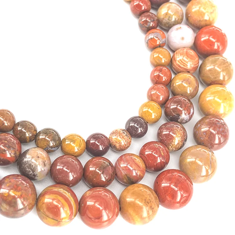 Natural Warring State Agate 100% Stone Loose Round Beads Jewellery Making 6/8/10/12MM DIY Bracelet Necklace Beading Accessories