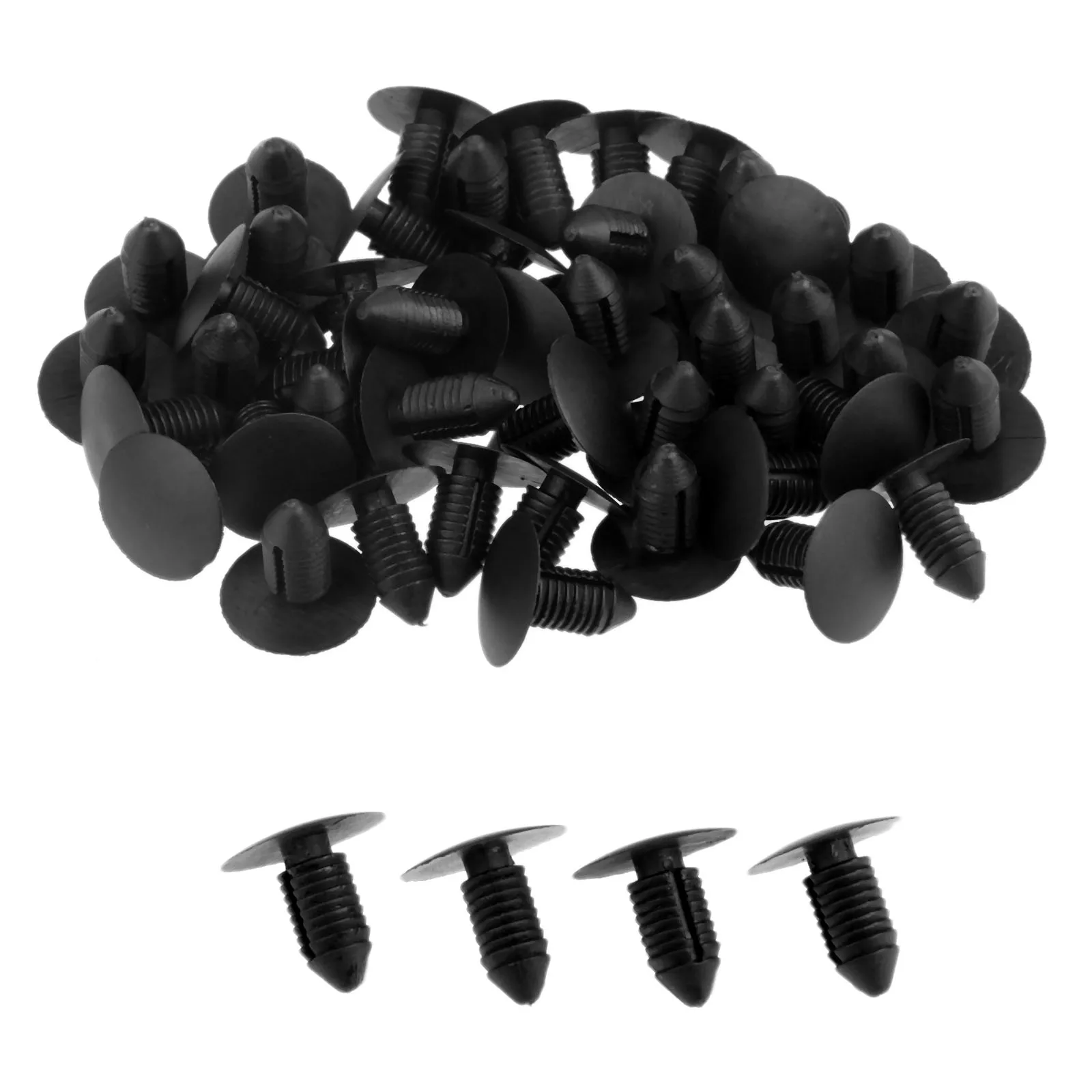 

50pcs Plastic Rivets Fairing Trim Panel Fastener Clips Universal Fitmen11mm Hole Universal Type Auto Parts Tools