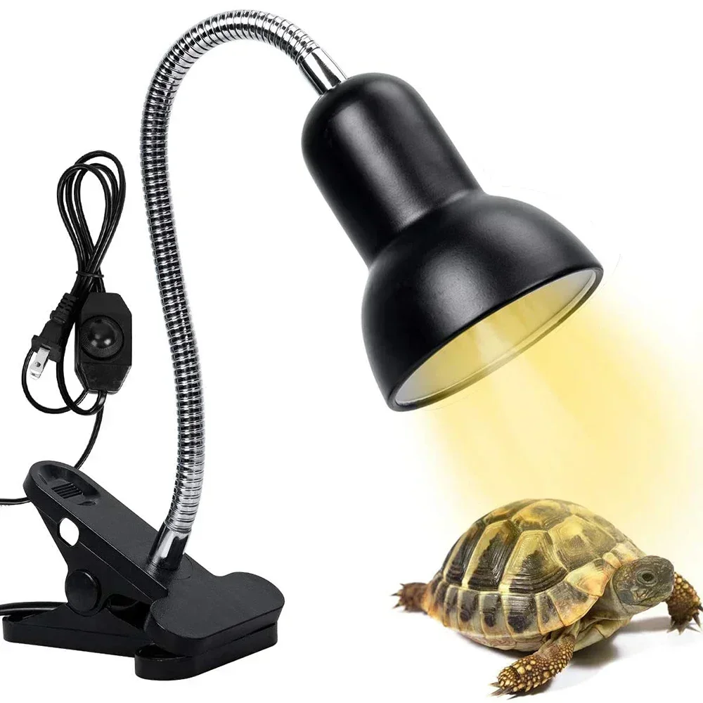 

Reptile Heating Lamp Lampshade American and European Standard Shower Lamp Holder Lizard Turtle Calcium Supplement Lamp E27