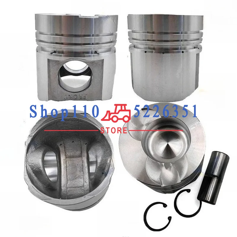 4-cylinder 4D105-5 Piston With Pin Set 4D105 For Komatsu Excavator PC210 PC220 Engine Parts