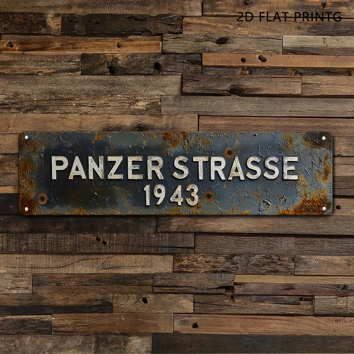 2D Flat, 2D Flat - 1 Vintage Aluminum Sign 