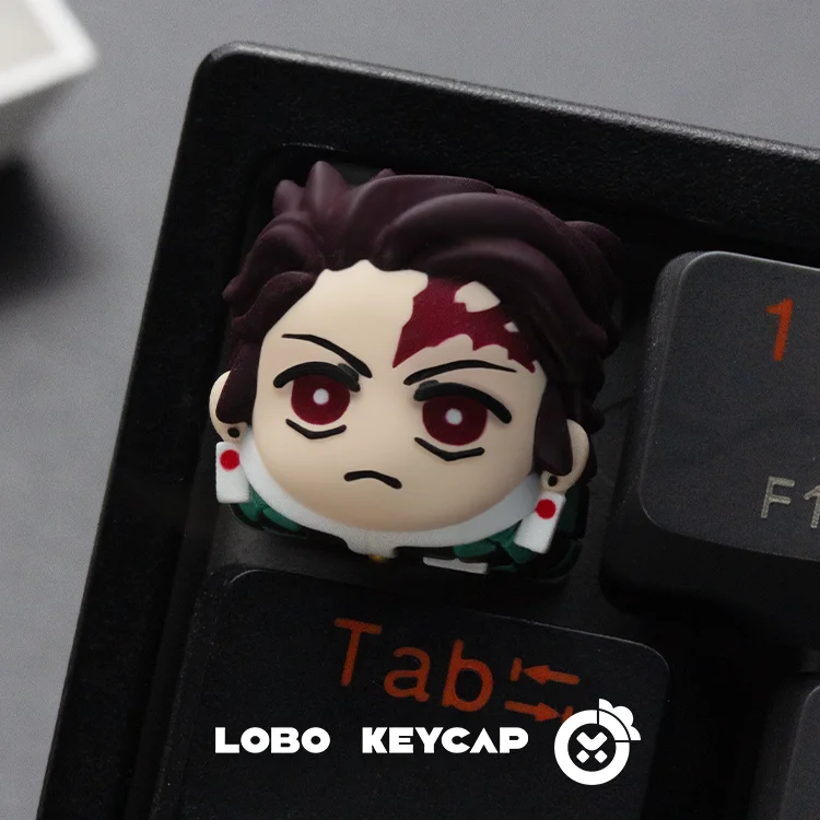 Teclado Personalizado con Teclas de Personajes de Anime Demon Slayer, Kamado Nezuko, Kamado Tanjiro, Serie de Personajes, Regalos Divertidos Coleccionables