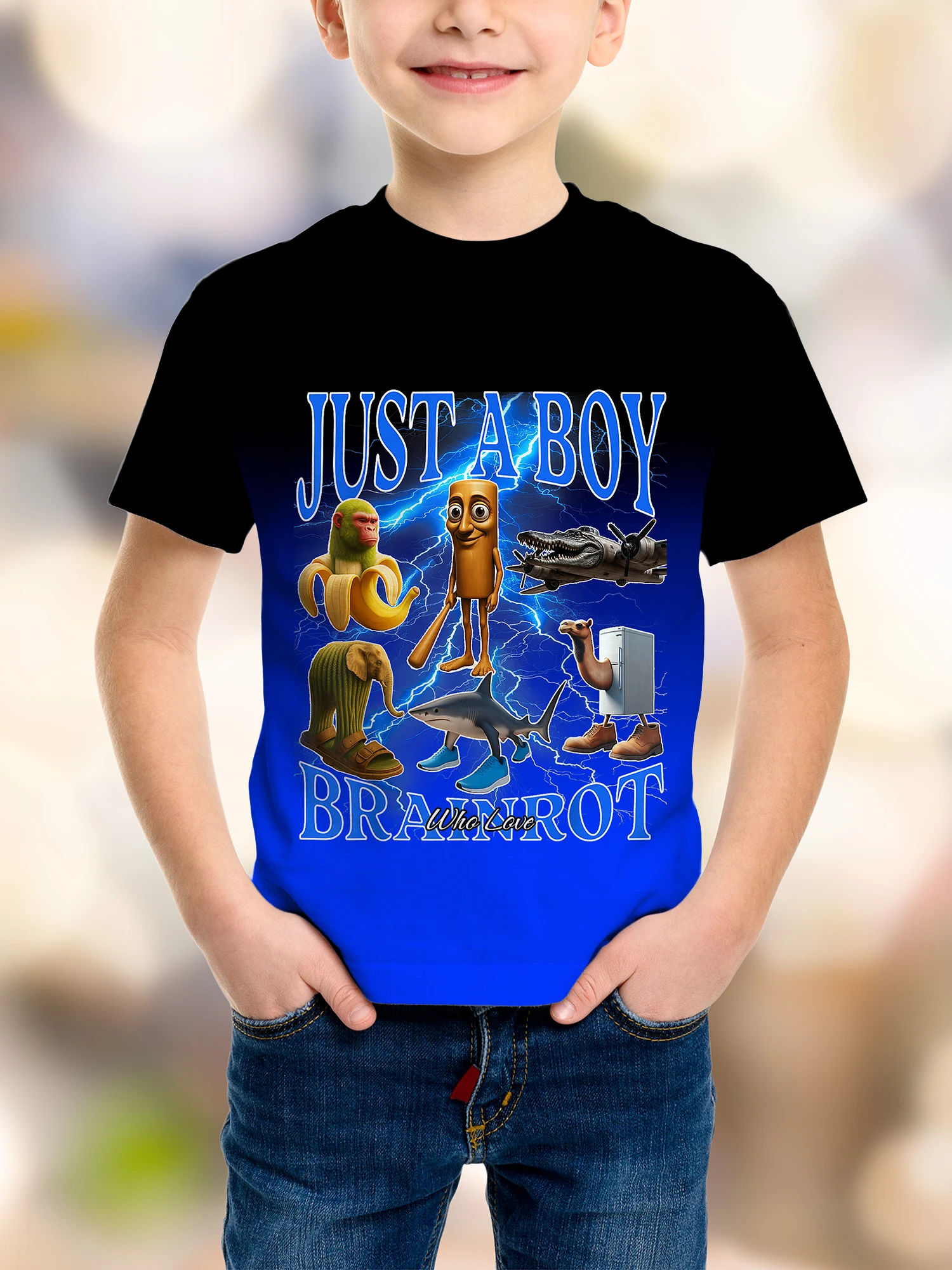 Fashion Man T Shirt Clothing TUNG TUNG SAHUR Italian Brainrot 3D Cartoon Printed T-shirt Children's Sports Breathable Clothing