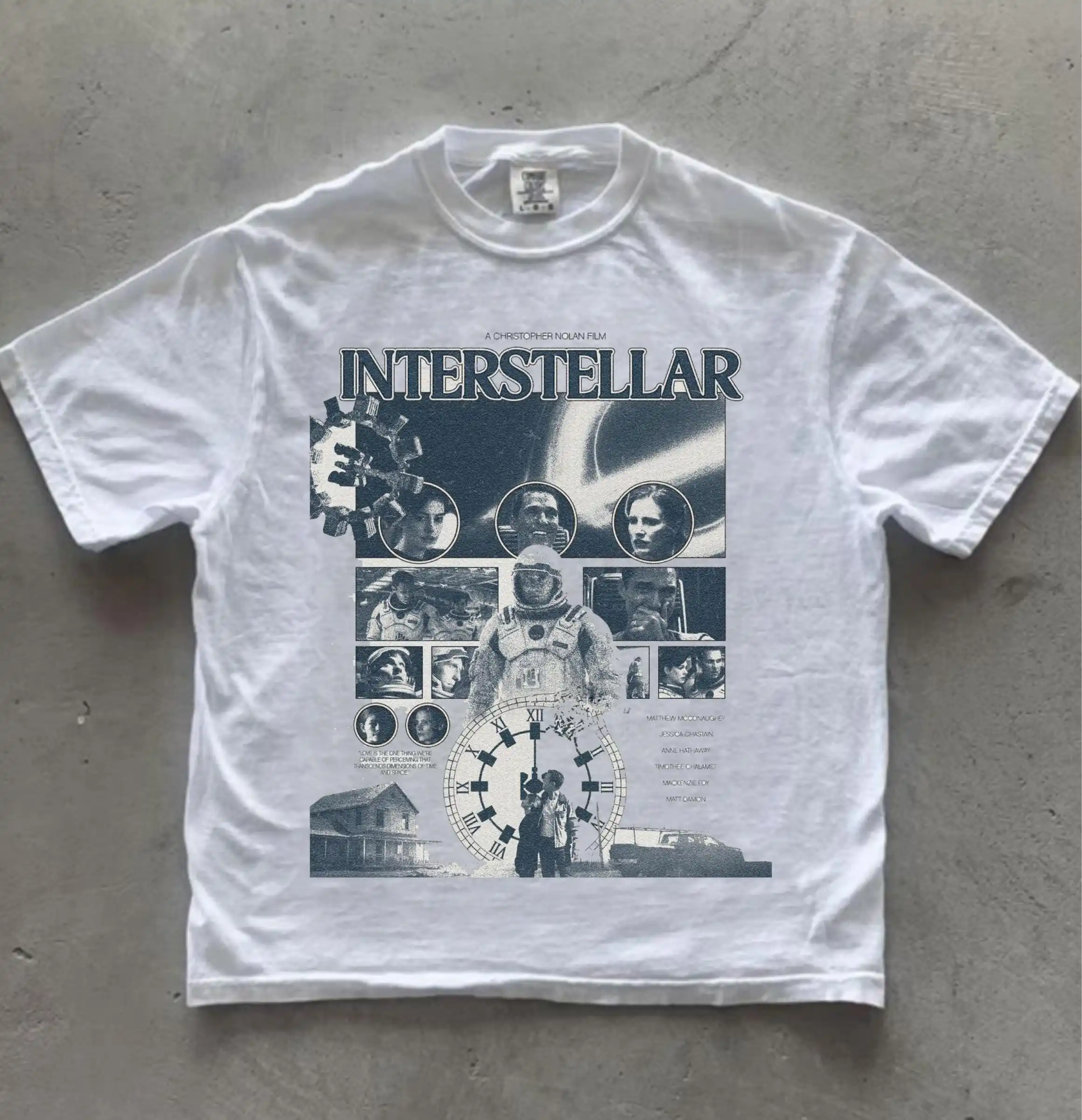 Interstellar Movie Poster T-shirt | Space Film Collage Tee