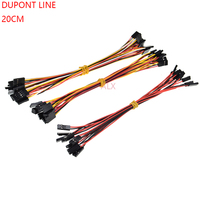 5/10Pcs 20cm Double Head Dupont Line Plug With Wire Jumper Wire Cable 2.54mm Pitch 2/3/4/5/6/7/8/9 Pin/P For Arduino Pin Header