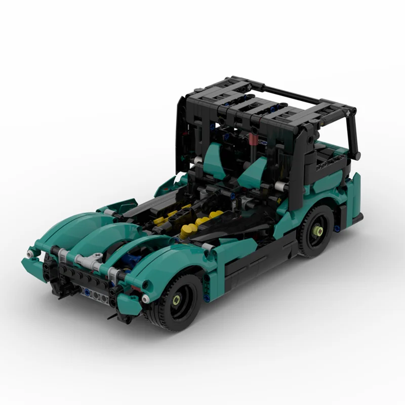 Urban Car Model Moc Building Bricks Modular Mixed Blood Truck Model Technology Blocks Christmas DIY Toy Construction Set Gifts