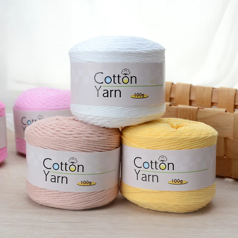 1Pc 100g hand knitting yarn 100% Cotton soft Crochet Yarn knit threads For Sweater Scarf blanket hat crocheting line amigurumi