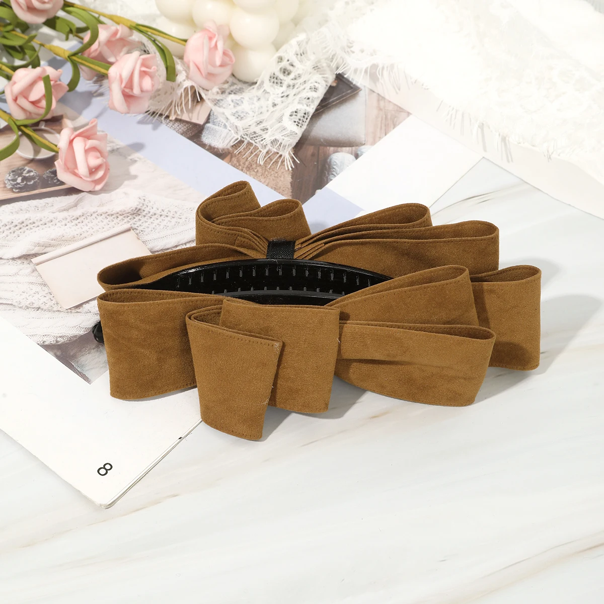 AWAYTR 1 шт., модная заколка-банан с бантом, корейская элегантная заколка для волос, заколка для волос, милые заколки для девочек с хвостиком, головные уборы