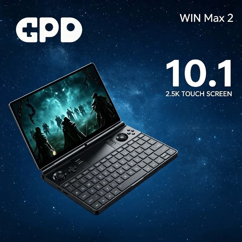 Potente Laptop para Juegos GPD 2026 WIN Max 2 con AMD Ryzen AI 9 HX 370, 32GB de RAM, Disco Duro SSD de 2TB, Mini PC LPDDR5 Pro Max