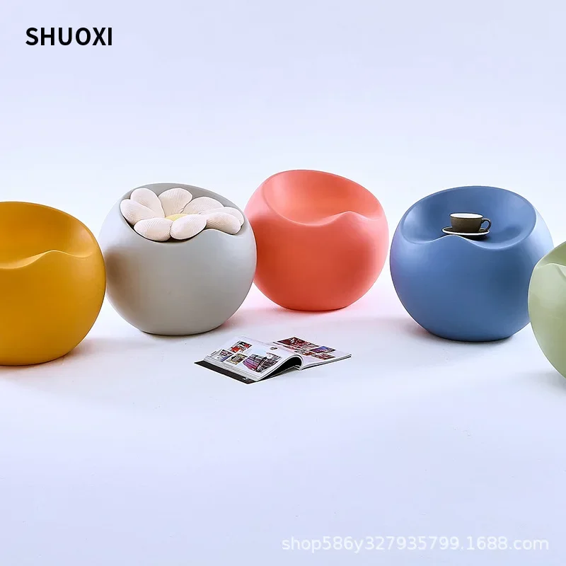 

Internet Celebrity Creative Home Shoe Stool Home Entrance Apple Stool Living Room Balcony Small Designer Sofa Round