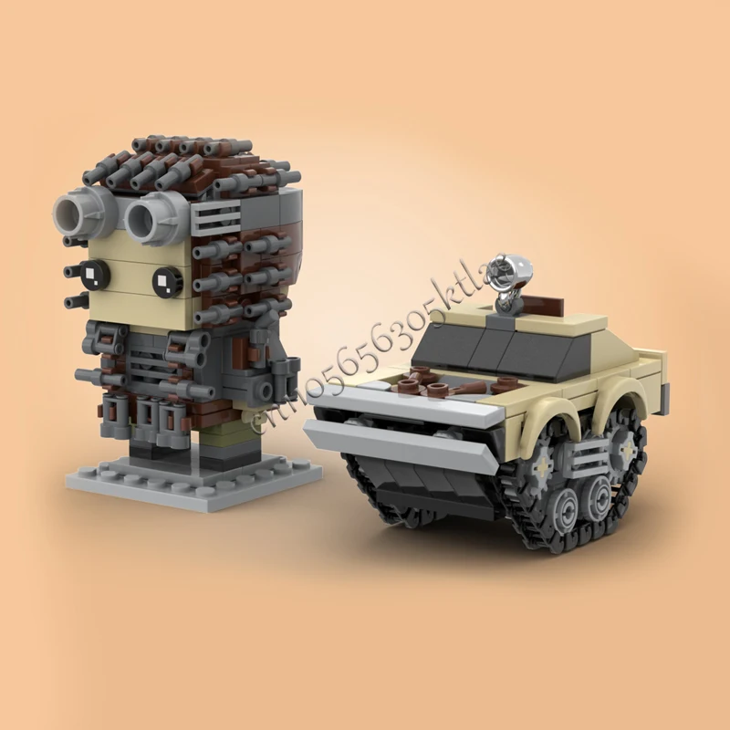 376 pièces MOC Série de figurines célèbres Bullet Farmer Peacemaker Car Brickheaded Model Jouets d'assemblage DIY Cadeaux pour enfants Collection et présentation