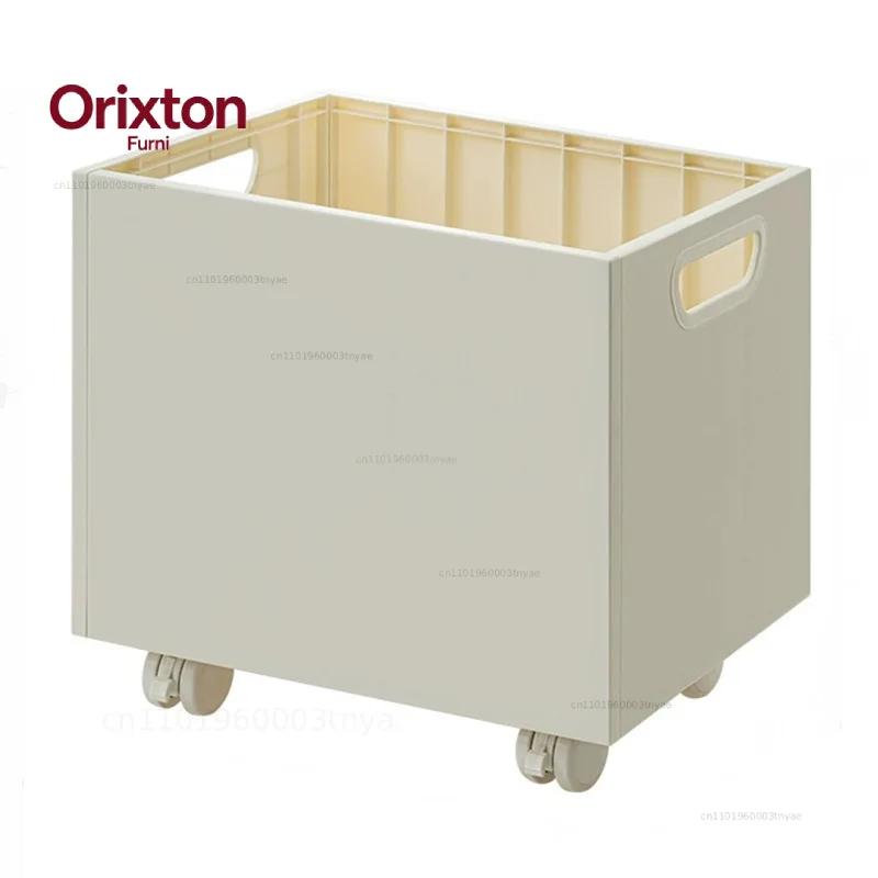 Floor Type Book Storage Box Removable Magazine Organizer with Wheel Bookstand Student Textbook Arrangement