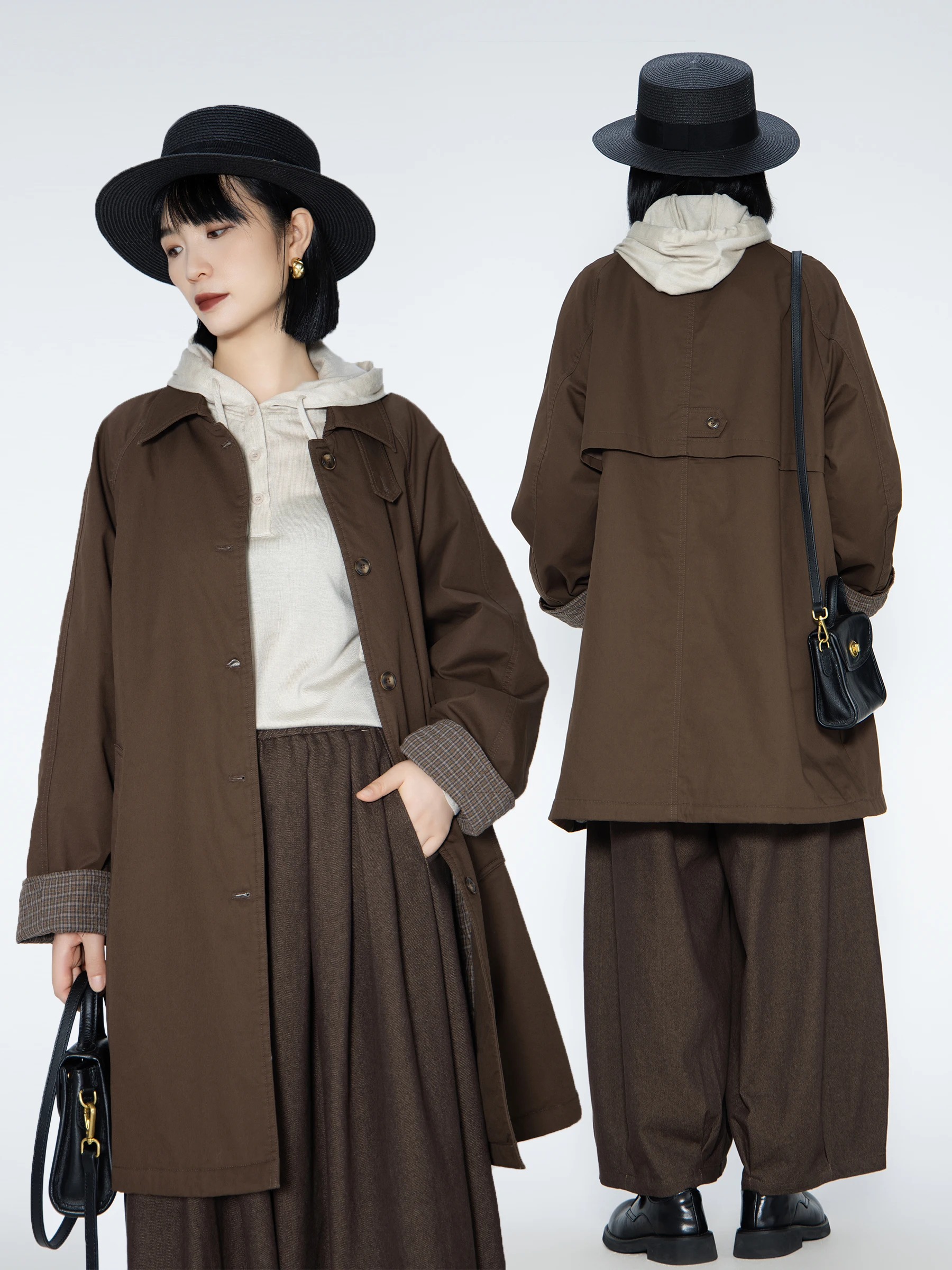 

Куртка Bookru Berlin Memories Cotton Quilted Miu Series, свободного кроя, средней длины, на одной пуговице, с длинными рукавами