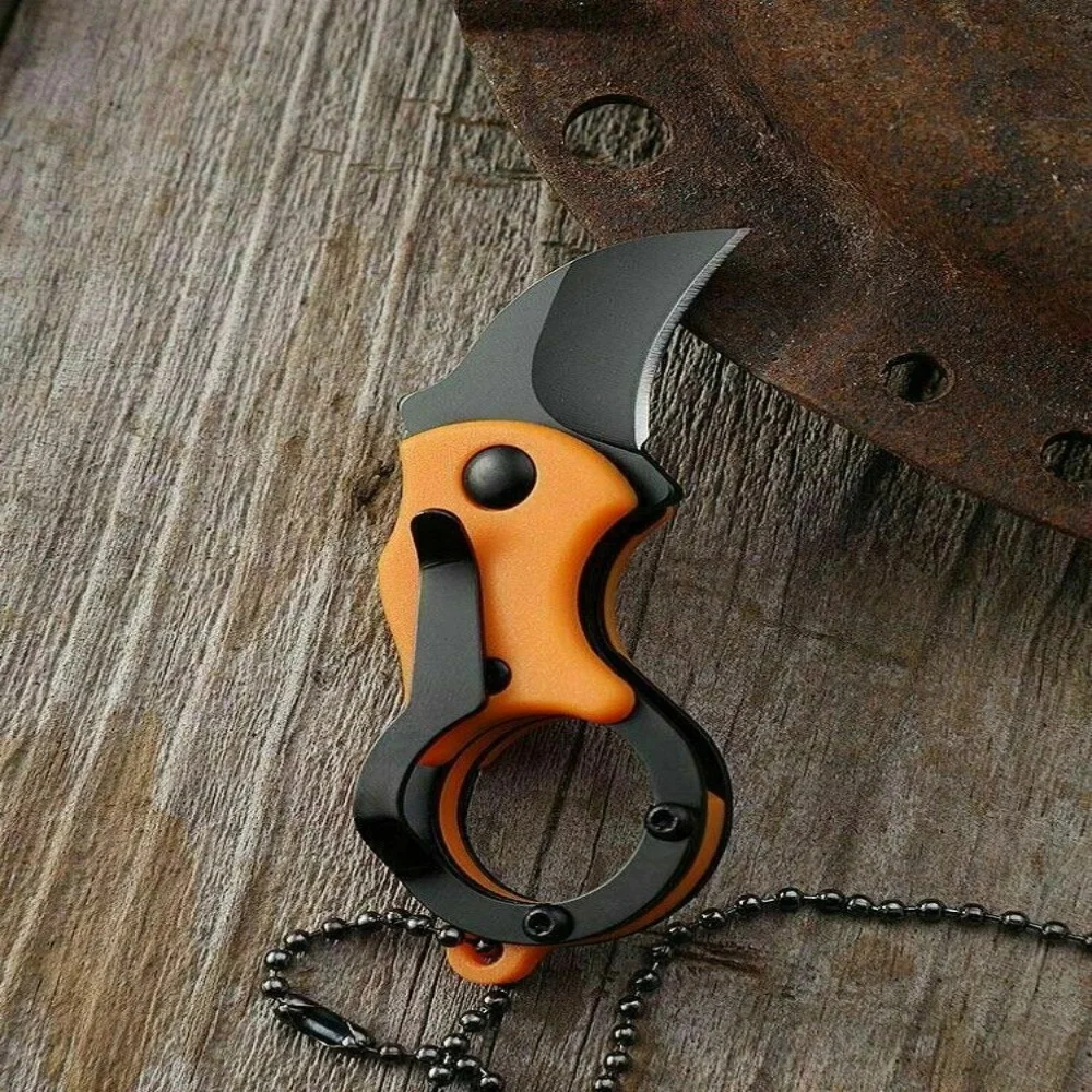 Нож из нержавеющей стали, компактный брелок с лезвием, маленький нож, мини-компактный нож для путешествий, комплект для выживания, брелок