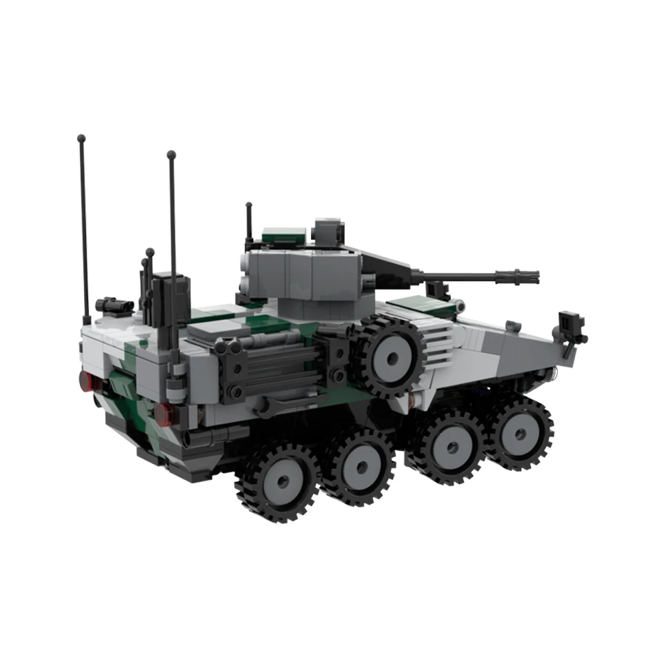 Military Weapons Tracked Tank LAV-27 IFV Armoured Infantry Carriers Vehicle MOC Building Block Model Bricks Puzzle Toy Kids Gift